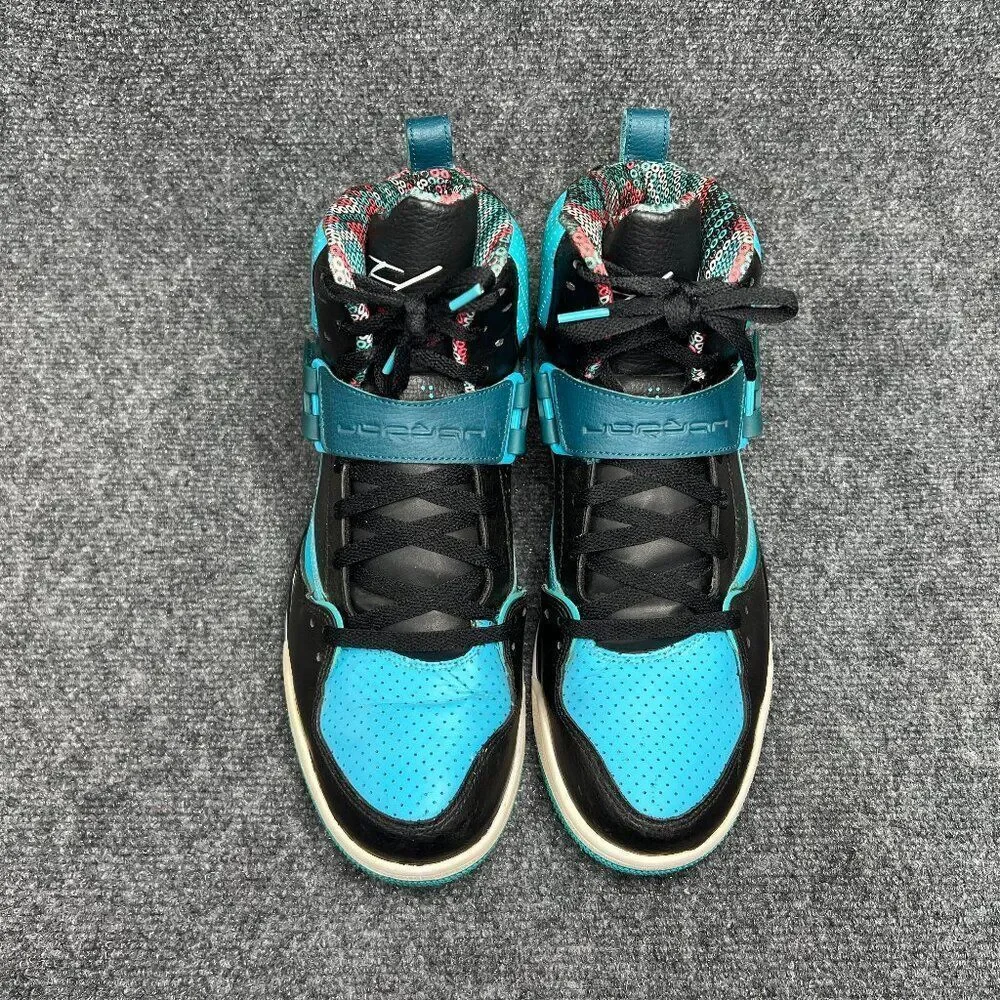 Jordan Flight 45‎ High Black Shoes Men's Size 12.5 Black Blue Basketball Shoes